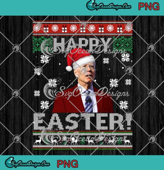 Happy Easter Santa Joe Biden Ugly Christmas Funny Xmas Gift PNG JPG