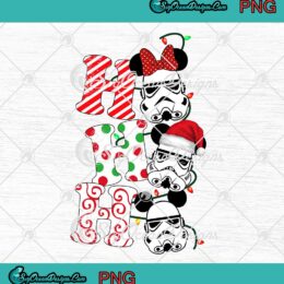 Ho Ho Ho Santa Mickey Vader Stormtrooper Star Wars Christmas PNG JPG