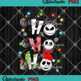 Jack Skellington Santa Ho Ho Ho Merry Christmas PNG Nightmare Before Christmas PNG JPG Digital Download