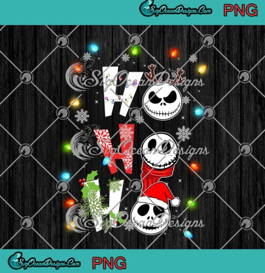 Jack Skellington Santa Ho Ho Ho Merry Christmas PNG Nightmare Before Christmas PNG JPG
