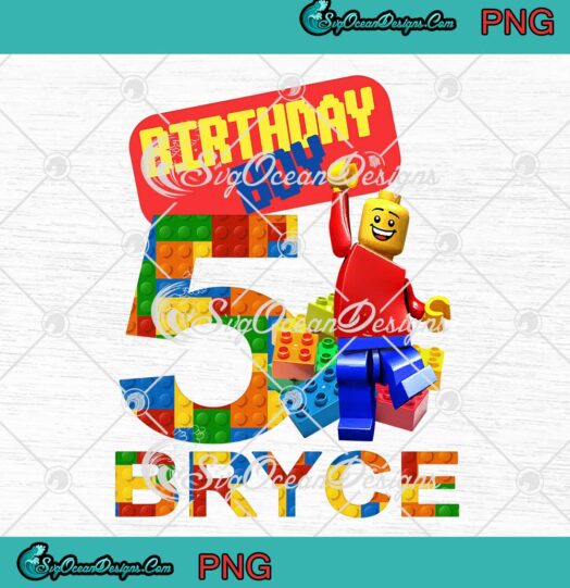 Lego Man Birthday Boy 5th Lego Birthday PNG Custom Personalized PNG JPG