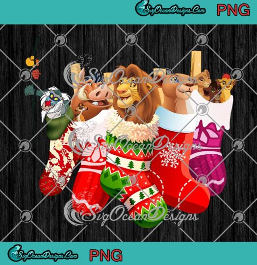 Lion King Family In Socks Merry Christmas PNG Family Matching Gift PNG JPG