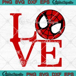 Love Spider-Man Chibi Cute Marvel Movie Gift SVG PNG EPS DXF Cricut Cameo File