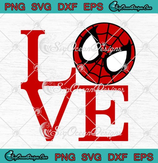 Love Spider Man Chibi Cute Marvel Movie Gift SVG PNG Cricut File