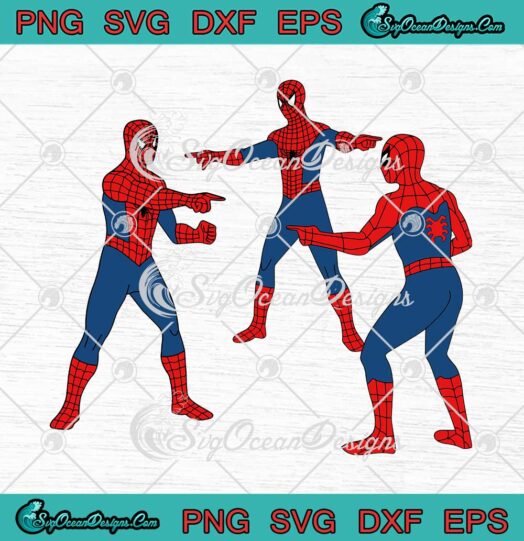 Marvel Comics Spider-Man Pointing Meme Funny SVG PNG Cricut