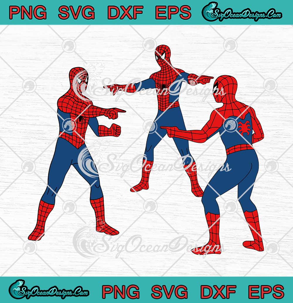 Marvel Comics Spider-Man Pointing Meme Funny SVG PNG EPS DXF Cricut