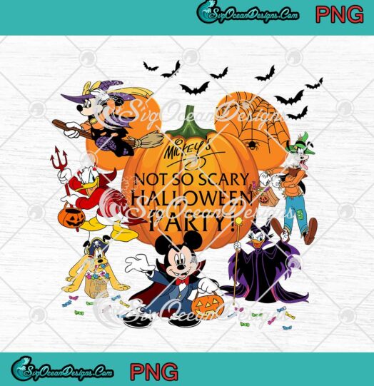 Mickeys Not So Scary Halloween Party Disney Halloween Family PNG JPG Digital Download