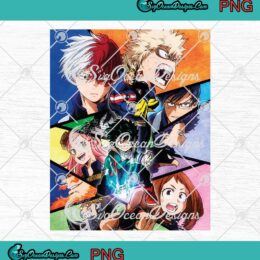 My Hero Academia Characters Graphic Art Anime Manga Gift PNG JPG