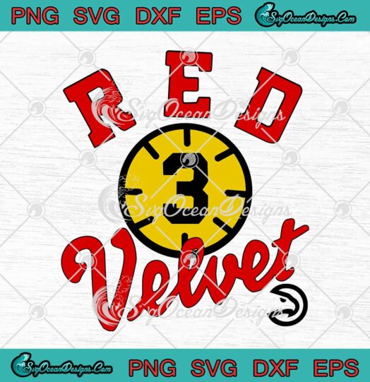 Red Velvet 3 Atlanta Hawks Basketball Team SVG Cricut
