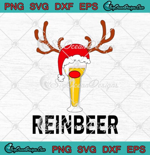Reinbeer Christmas Reindeer Beer Funny Christmas Gift SVG For Beer Lovers SVG Cricut