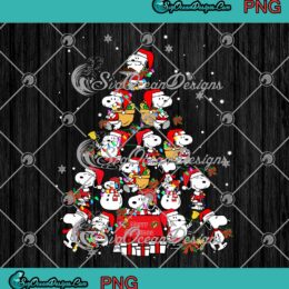 Snoopy Santa Christmas Tree Xmas Holiday Peanuts Merry Christmas PNG JPG Digital Download