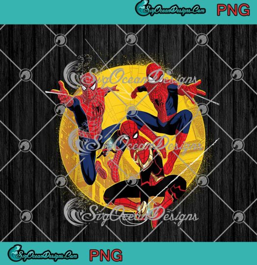 Spider-Man No Way Home The Three Spideys PNG Graphic Marvel Movie PNG JPG