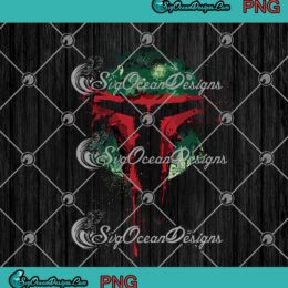 Star Wars Boba Fett Mandalorian Splash Painting Movie Art Graphic PNG JPG Digital Download