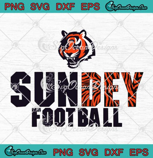 Sundey Football Cincinnati Bengals Logo SVG Cricut