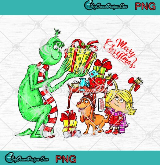 The Grinch Cindy Lou Who Dog Gifts Merry Christmas PNG JPG