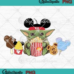 Baby Yoda Mickey Popcorn Disney Snacks Disney Vacation PNG JPG