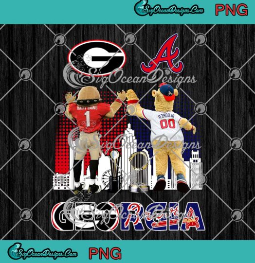 Hairy Dawg Georgia Bulldogs And Blooper Atlanta Braves Of Georgia Sport Teams PNG JPG