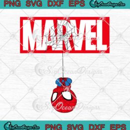Marvel Spider-Man Chibi Hanging SVG Funny Gift For Marvel Lovers SVG PNG Cricut