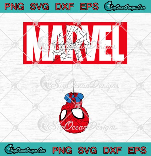 Marvel Spider-Man Chibi Hanging SVG Funny Gift For Marvel Lovers SVG PNG Cricut