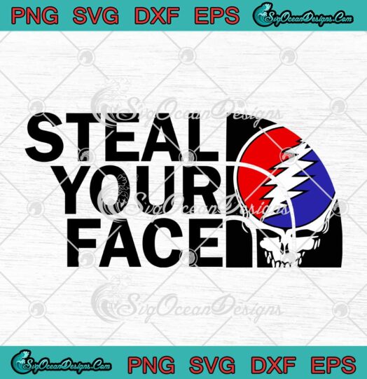 Steal Your Face Grateful Dead The North Face SVG PNG Cricut