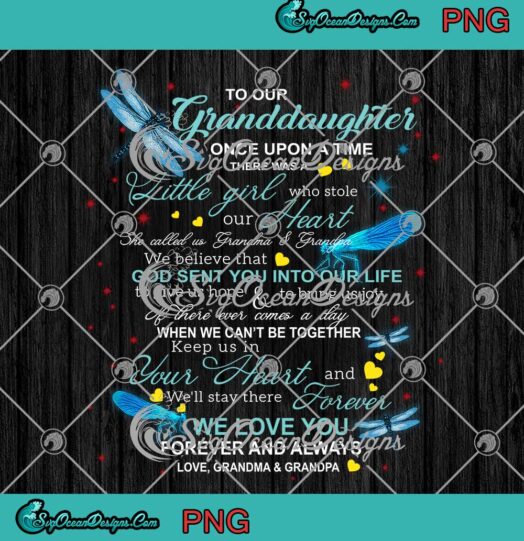 To Our Granddaughter Dragonfly Lovers Gift For Granddaughter PNG JPG