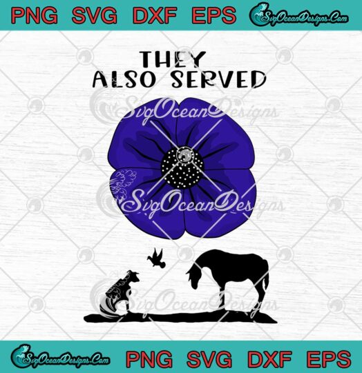 Tonga Animal They Also Served Purple Poppy SVG PNG Cricut