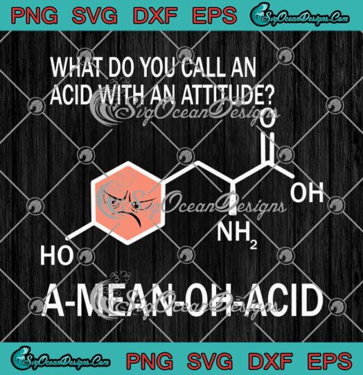 What Do You Call An Acid With An Attitude Funny Chemistry SVG PNG Cricut