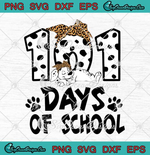 101 Days Of School Smarter Dalmatian Dog Teacher SVG PNG Cricut