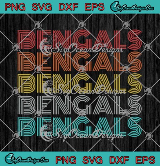 Bengals Vintage Retro SVG Cincinnati Bengals American Football SVG PNG Cricut