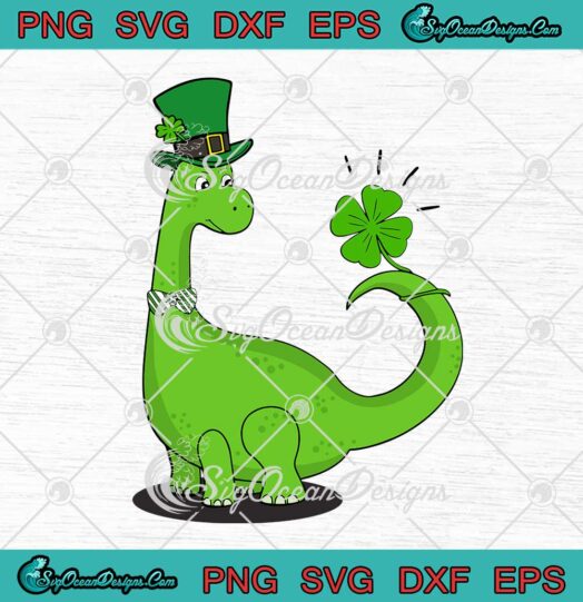 Dinosaur Shamrock Irish Leprechaun Hat St. Patricks Day SVG For Kids Boys Girls SVG PNG Cricut