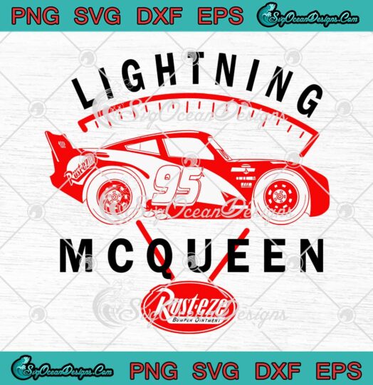Disney Pixars Cars Lightning McQueen Rust-Eze Logo SVG PNG Cricut
