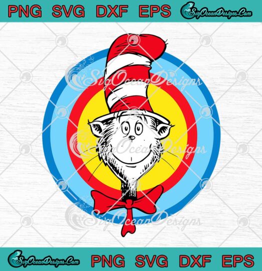 Dr. Seuss The Cat In The Hat Funny Movie Gift SVG PNG Cricut