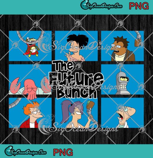 Futurama The Future Bunch Funny Retro Animated TV Series PNG JPG