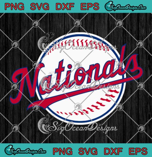 Nationals Baseball MLB Baseball Distressed Game Day SVG PNG Cricut