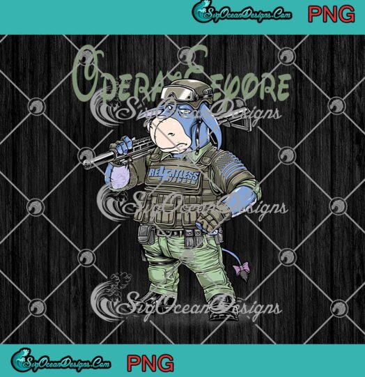OperatEeyore Relentless Defender Army Winnie-the-Pooh PNG JPG Digital Download