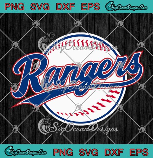 Rangers Baseball MLB Baseball Distressed Game Day SVG PNG Cricut