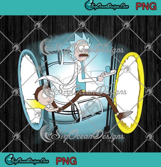 Rick And Morty Portal Funny Movie Video Game PNG JPG Digital Download