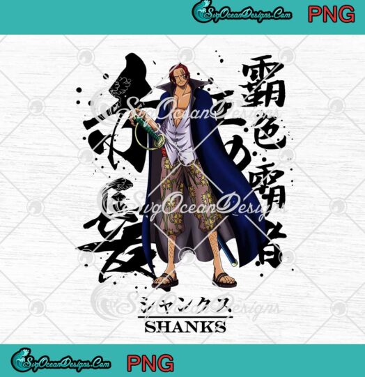 Shanks One Piece Gift For Fan Japanese Anime Manga PNG JPG Digital Download