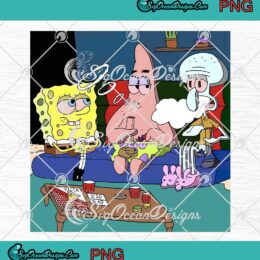 SpongeBob SquarePants And Friends Smoking Weed Cannabis PNG JPG