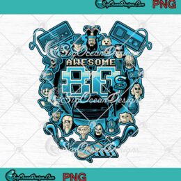 Awesome 80s Gaming Pop Culture Mashup PNG Video Game Lovers PNG JPG