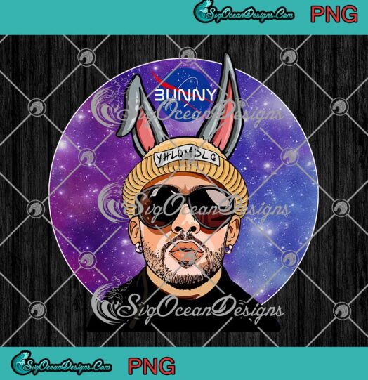 Bad Bunny Space Stars Nasa Logo PNG JPG Digital Download