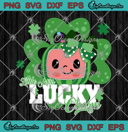 Cocomelon Little Miss Lucky Charm St. Patricks Day SVG Cute Gift For Girls SVG PNG Cricut