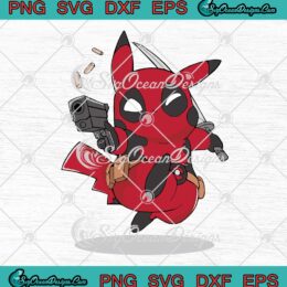 Deadpool Pikachu Pokemon Pikapool Marvel Kids Gifts SVG PNG EPS DXF Cricut File