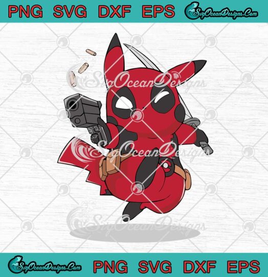 Deadpool Pikachu Pokemon Pikapool Marvel Kids Gifts SVG PNG Cricut
