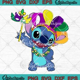 Disney Stitch Mardi Gras Lilo And Stitch New Orleans SVG Mardi Gras Carnival SVG PNG Cricut