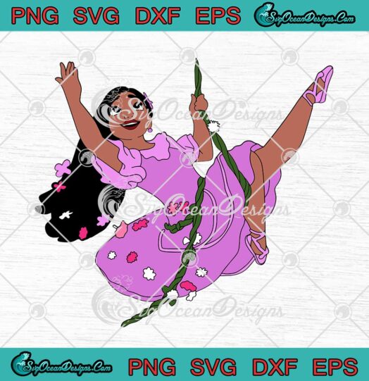 Encanto Isabela Madrigal Swinging SVG Walt Disney Animation Studios SVG PNG EPS DXF Cricut File