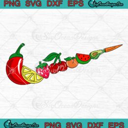 Fruits Nike Logo SVG Cute Gifts Healthy Food Fresh Vegetarian SVG PNG EPS DXF Cricut