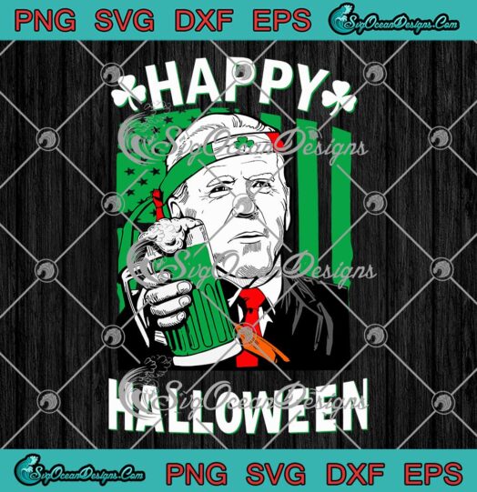 Funny Leprechaun Biden Happy Halloween SVG Happy St. Patricks Day SVG PNG Cricut
