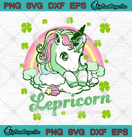 Lepricorn Unicorn Leprechaun Rainbow St. Patricks Day SVG Magical Girl Costume SVG PNG EPS DXF Cricut File