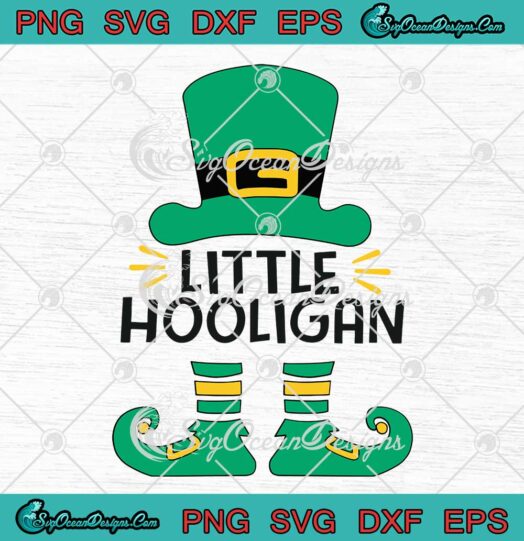 Little Hooligan Boys Kids Irish Leprechaun SVG Funny St. Patricks Day SVG PNG EPS DXF Cricut File